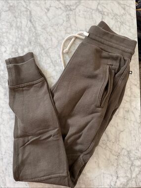 John Elliott Cozy Olive-Brown Drawstring Joggers size 1